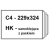 Koperta C4 biała HK z paskiem(1op= 50szt)